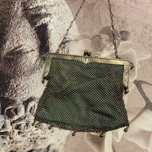 Antique, german silver, micro mesh with silk lining